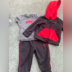 Puma Red and Black Kids Matching Set